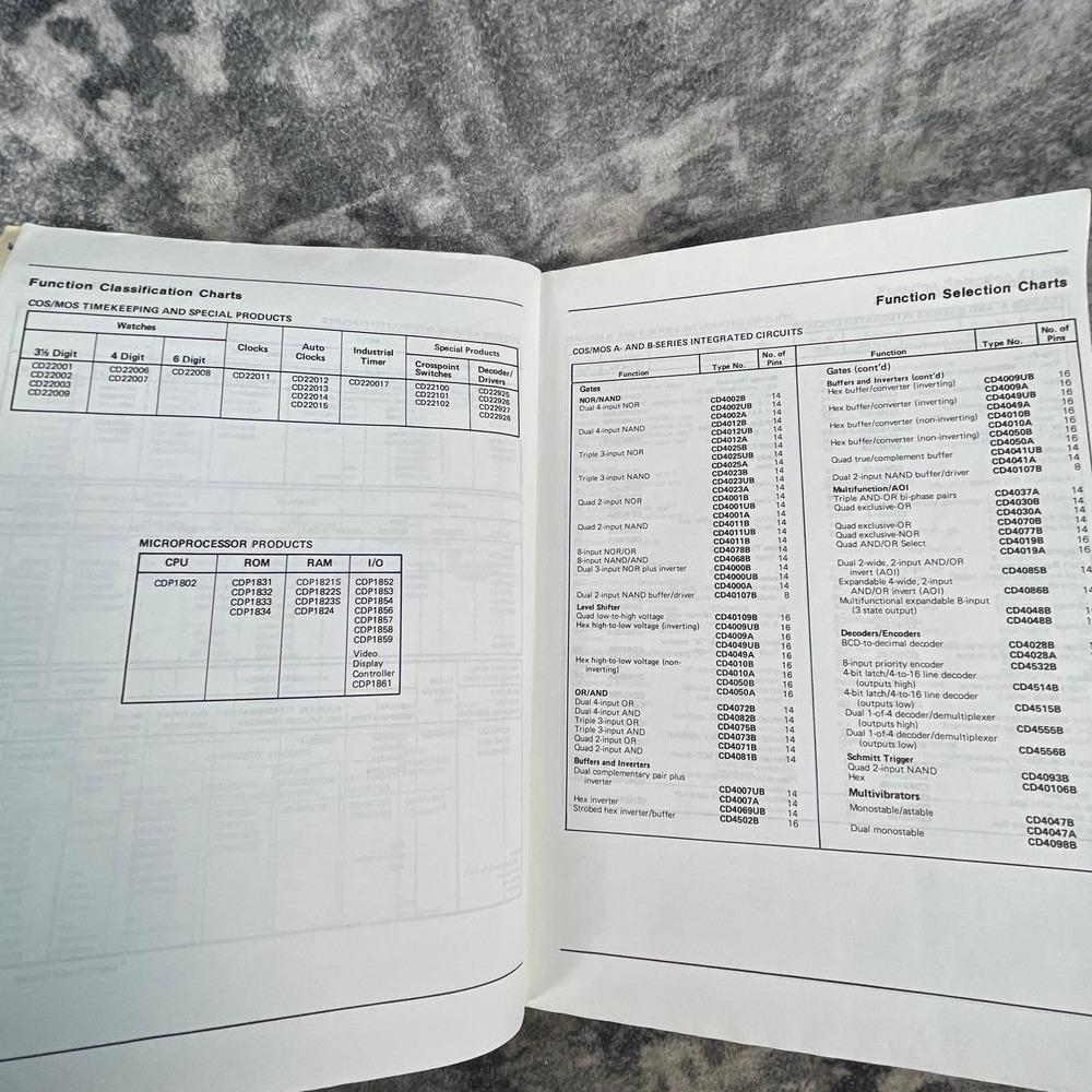 RCA COS/MOS Integrated Circuits Databook CDP1800 Microprocessor Solid State - Picture 9 of 10
